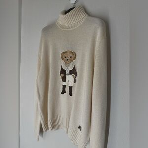 Ralph Lauren Collection Rancher Polo Bear Cashmere Turtleneck